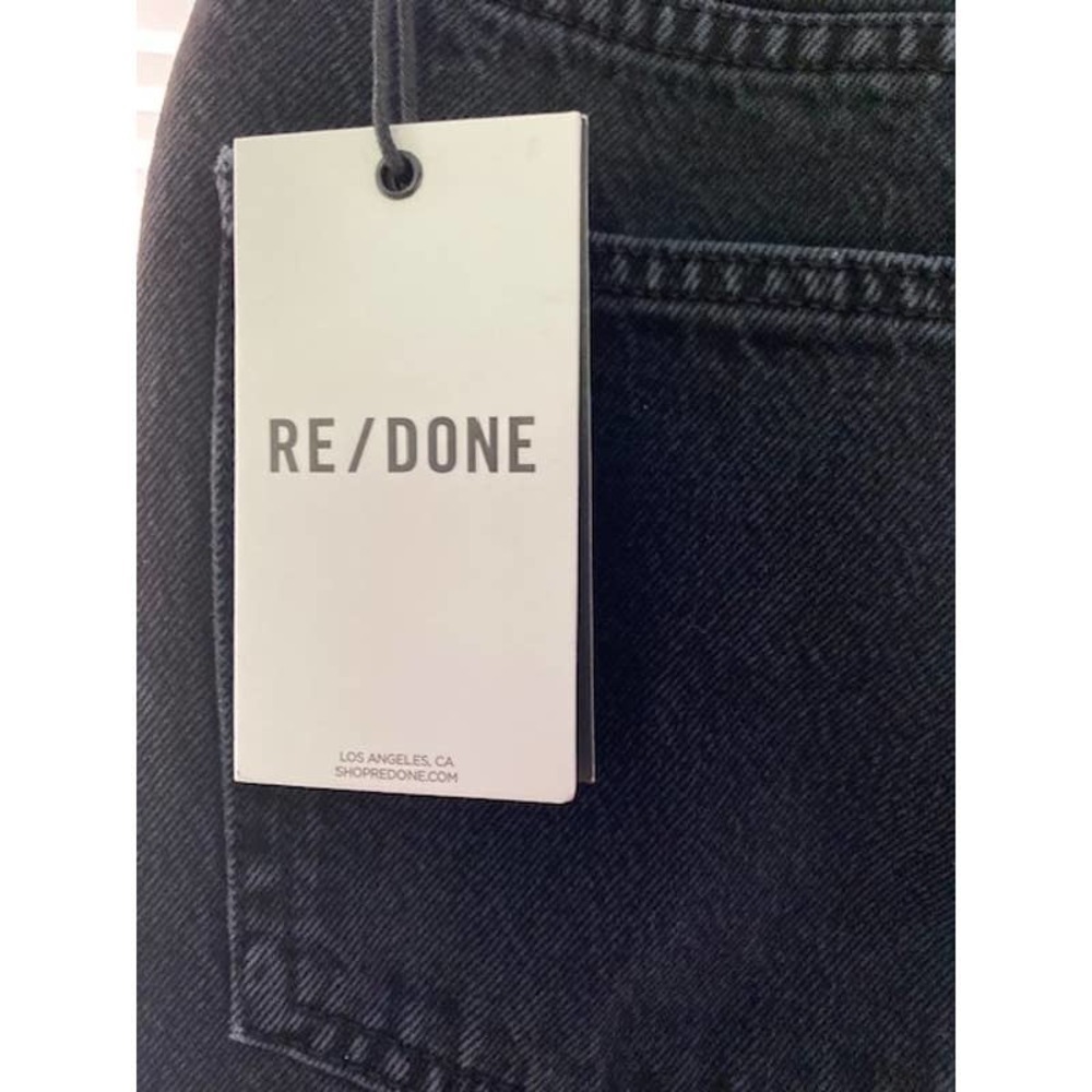 ReDone Womens Jeans Originals 70s Ultra High Rise‎ Wide Leg in Shaded Black NWTs - Picture 5 of 7